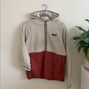 L.L.Bean Hooded Sweater Fleece, Colorblock